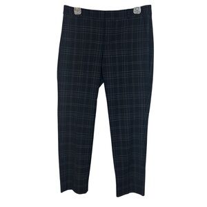 Banana Republic Plaid  Avery Ankle Pants Black Stretch Women’s Size 6